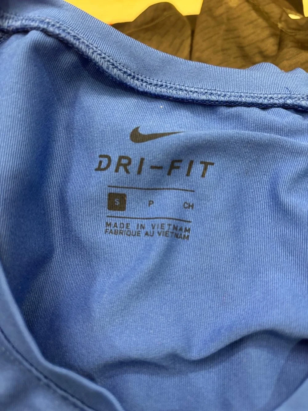 Nike Dri-FIT McEachern Indians Blue Sleeveless Compression Shirt Size S #A14